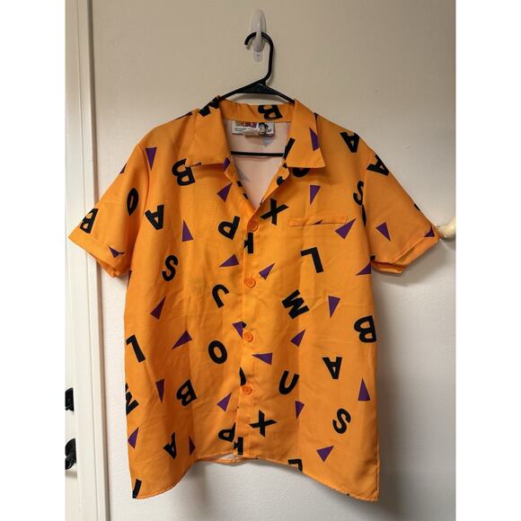 Dragon Ball Z Goku Button Up Down Anime Master Roshi Shirt Size L Rare 2001 - Picture 1 of 8